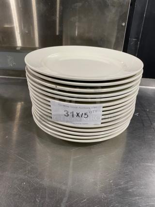 Core Dinnerware Commercial Round White Dinner Plates! 15X Your Bid!