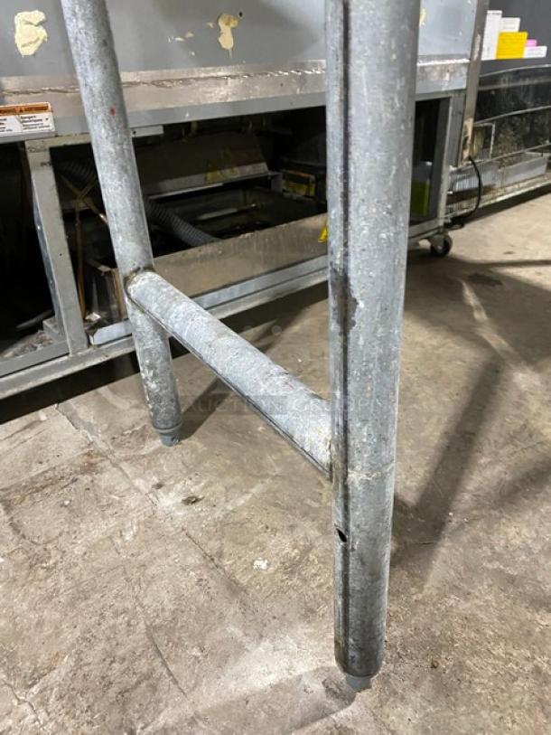 Commercial Stainless Steel Worktop Table! With 1.5" Back Splash & Safety Front Edges! On Legs! - Image 6 of 7