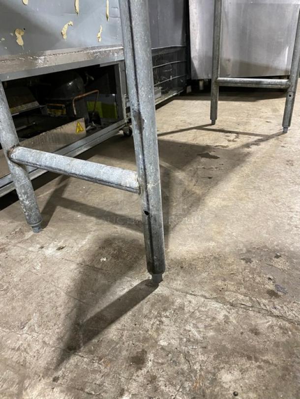 Commercial Stainless Steel Worktop Table! With 1.5" Back Splash & Safety Front Edges! On Legs! - Image 7 of 7