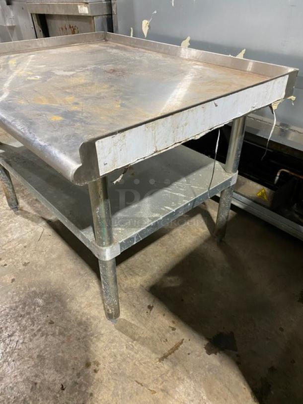 Commercial Stainless Steel Worktop Table! With 1.5" Back & Side Splash! With Single Undershelf! On Legs! - Image 2 of 7