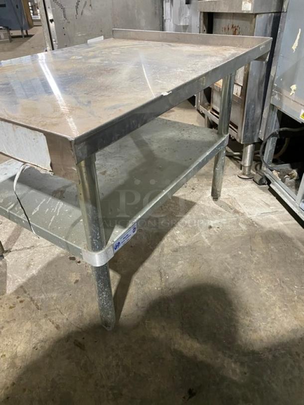Commercial Stainless Steel Worktop Table! With 1.5" Back & Side Splash! With Single Undershelf! On Legs! - Image 3 of 7
