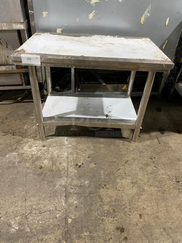 Vevor Commercial Stainless Steel Worktop Table! With Single Undershelf! On Legs! - Image 1 of 7
