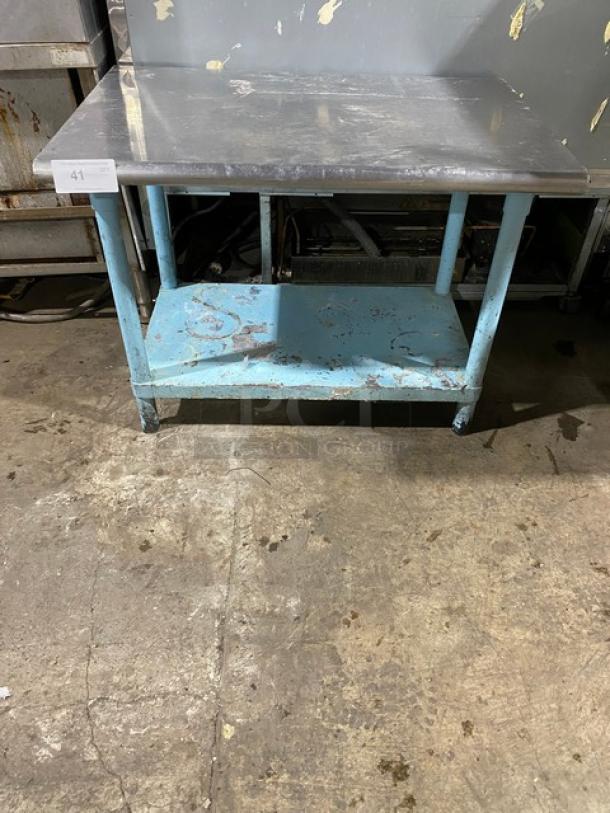 Commercial Stainless Steel Worktop Table! With Single Undershelf! On Legs! - Image 1 of 6