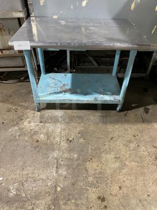 Commercial Stainless Steel Worktop Table! With Single Undershelf! On Legs!