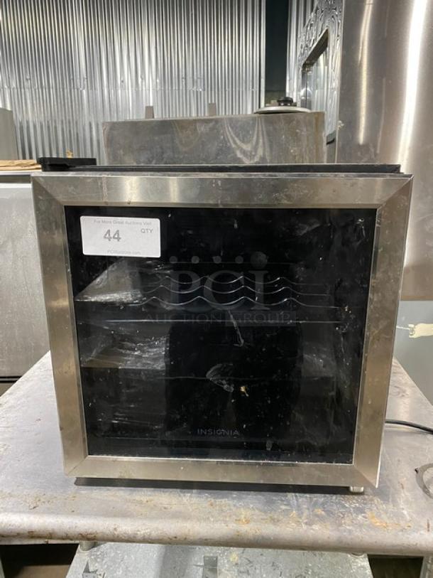 Insignia Commercial Single Glass Door 14-Bottle Countertop Wine Cooler! Model: NS-WC14SS9 SN: 21F05A00262! 115V 1 Phase! On Legs! - Image 1 of 8