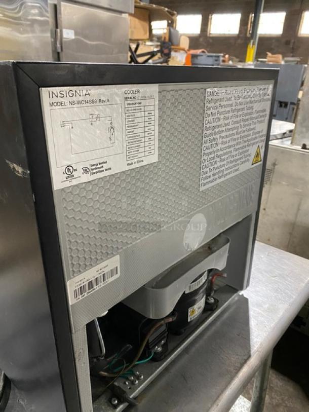 Insignia Commercial Single Glass Door 14-Bottle Countertop Wine Cooler! Model: NS-WC14SS9 SN: 21F05A00262! 115V 1 Phase! On Legs! - Image 3 of 8