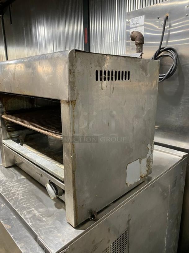 Asber Commercial Stainless Steel Natural Gas Powered Overhead Salamander Broiler/Cheese Melter! With Wired Oven Rack! - Image 2 of 8