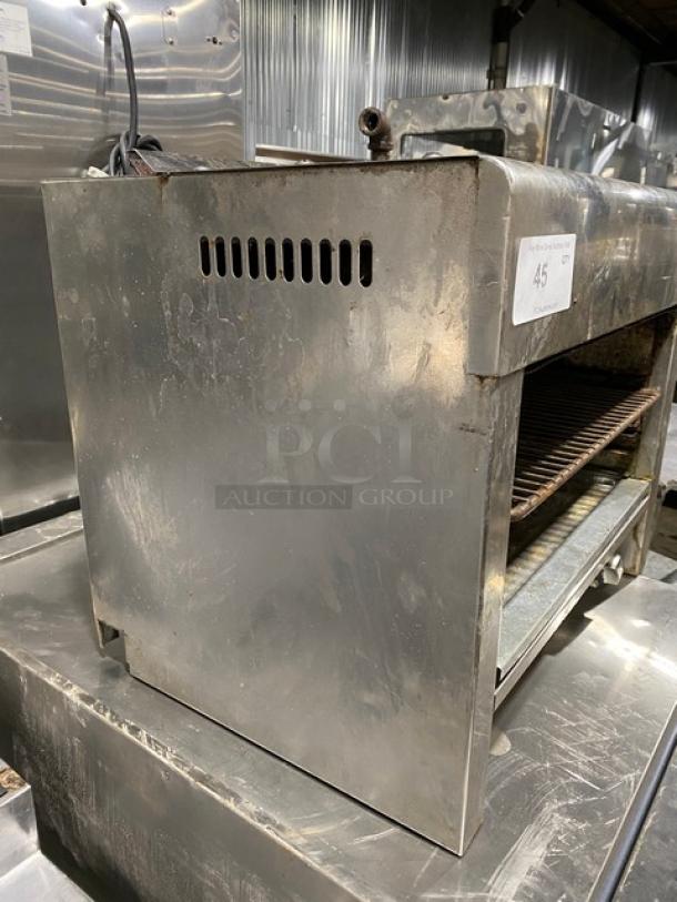 Asber Commercial Stainless Steel Natural Gas Powered Overhead Salamander Broiler/Cheese Melter! With Wired Oven Rack! - Image 4 of 8
