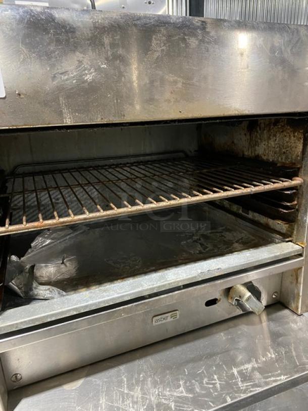 Asber Commercial Stainless Steel Natural Gas Powered Overhead Salamander Broiler/Cheese Melter! With Wired Oven Rack! - Image 5 of 8