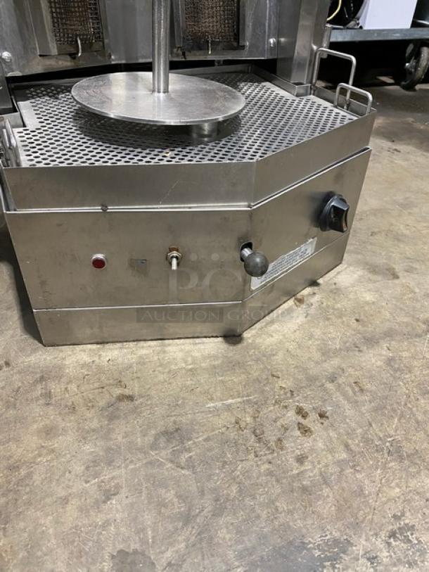 Commercial Stainless Steel Natural Gas-Powered Heavy-Duty Countertop Gyro Machine! With Spit/Skewer & Base! - Image 6 of 9