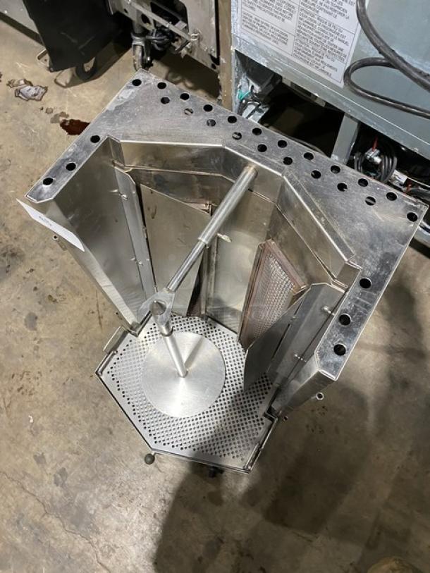 Commercial Stainless Steel Natural Gas-Powered Heavy-Duty Countertop Gyro Machine! With Spit/Skewer & Base! - Image 9 of 9