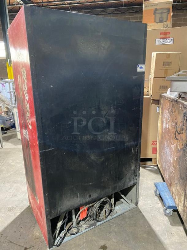 Beverage-Air Coca-Cola Style Commercial Double Sliding Glass Door Reach In Refrigerator Merchandiser! With Poly Coated Wire Racks! Model: MT38 SN: 4773664! 115V 1 Phase! - Image 3 of 10