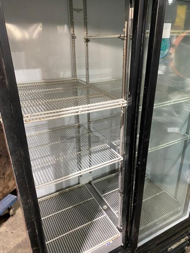 Beverage-Air Coca-Cola Style Commercial Double Sliding Glass Door Reach In Refrigerator Merchandiser! With Poly Coated Wire Racks! Model: MT38 SN: 4773664! 115V 1 Phase! - Image 5 of 10