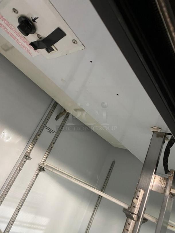 Beverage-Air Coca-Cola Style Commercial Double Sliding Glass Door Reach In Refrigerator Merchandiser! With Poly Coated Wire Racks! Model: MT38 SN: 4773664! 115V 1 Phase! - Image 6 of 10