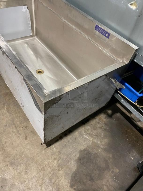 L & J Manufacturing Commercial Stainless Steel Underbar Ice Bin! With Back Splash! With Basket Drain! - Image 2 of 7