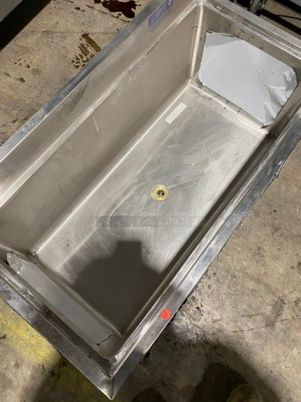 L & J Manufacturing Commercial Stainless Steel Underbar Ice Bin! With Back Splash! With Basket Drain! - Image 5 of 7