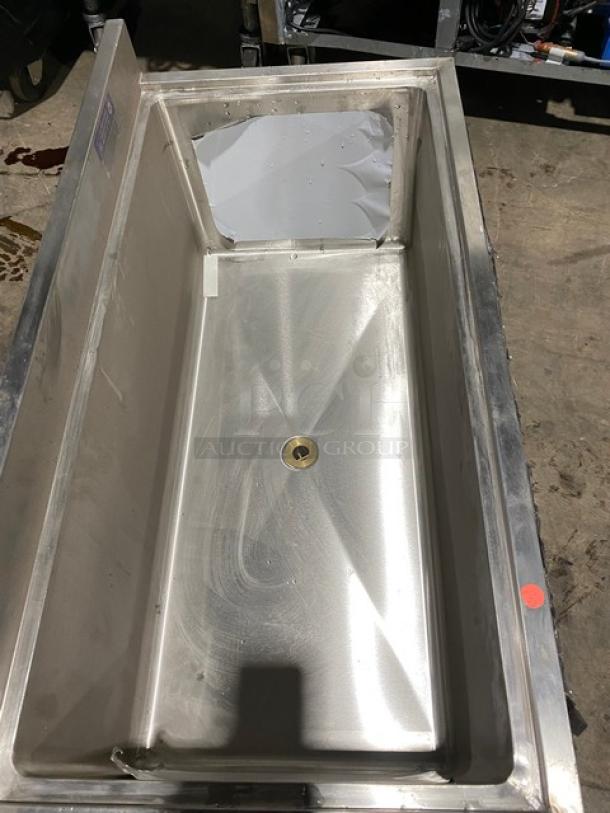 L & J Manufacturing Commercial Stainless Steel Underbar Ice Bin! With Back Splash! With Basket Drain! - Image 7 of 7
