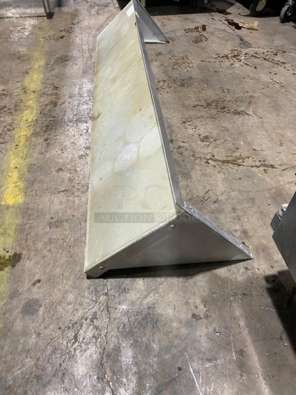 Commercial Stainless Steel Wall-Mount Shelf! With Turned Up Back Splash! - Image 2 of 6