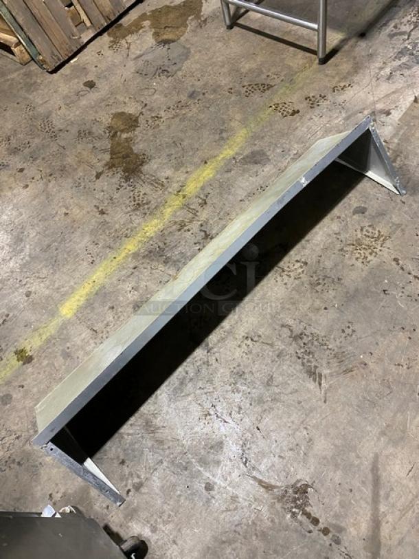 Commercial Stainless Steel Wall-Mount Shelf! With Turned Up Back Splash! - Image 3 of 6