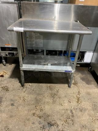 L & J Manufacturing Commercial Stainless Steel Worktop Table! With Single Undershelf! On Legs!