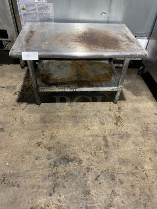 Commercial Stainless Steel Worktop Table! With Single Undershelf! On Legs!