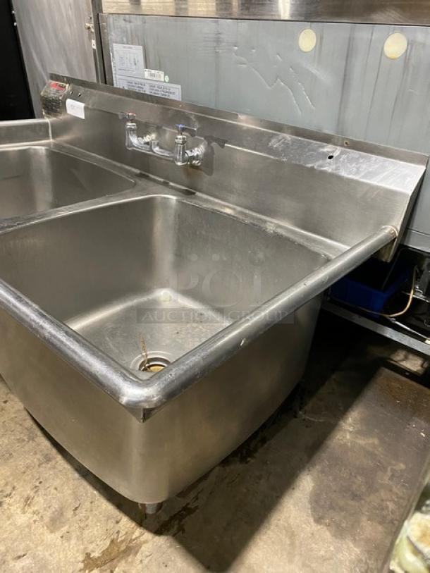 Eagle Group Commercial Stainless Steel 2 Compartment Prep Sink! With Back & Mini Side Splash! - Image 2 of 8