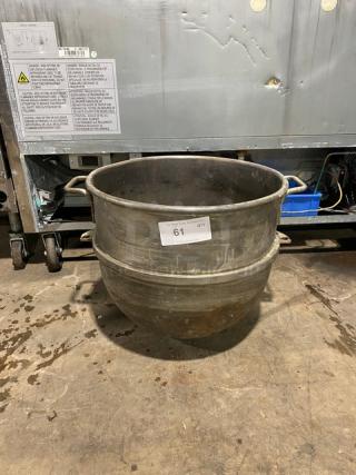 Commercial Heavy Duty 60 Quart Mixing Bowl! With Handles!