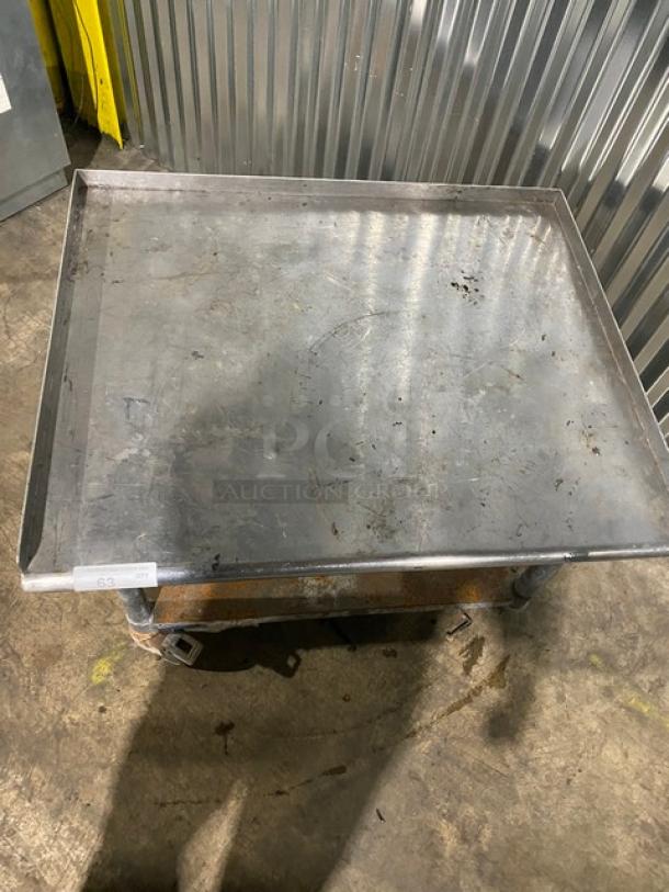 Sapphire Commercial Stainless Steel Worktop/Equipment Cart! With Back & Side Turned Up Splashes! With Single Undershelf! On Casters! - Image 5 of 6
