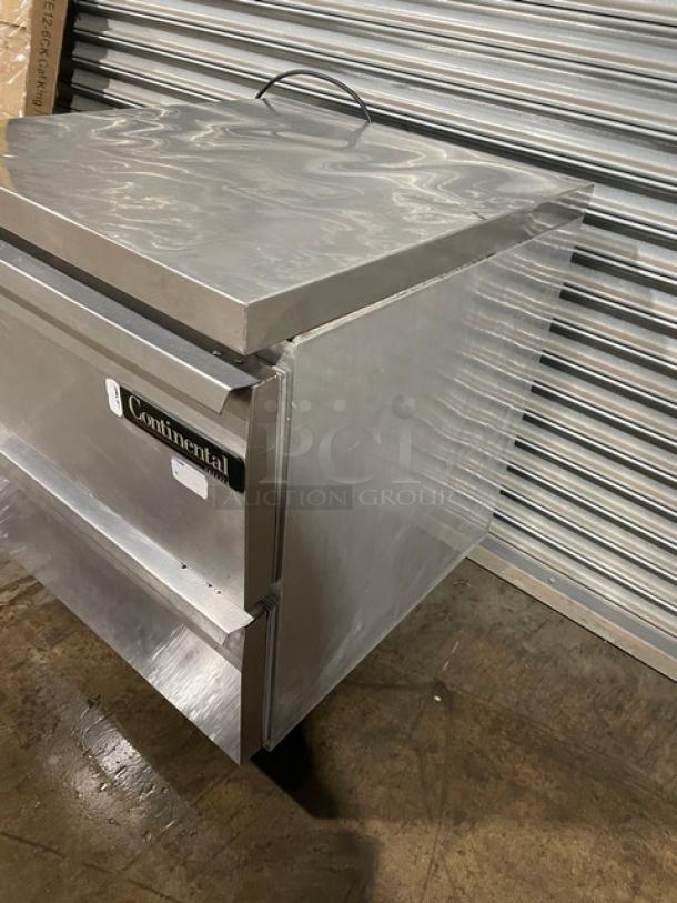 Continental Commercial Stainless Steel 2 Drawer Undercounter Worktop Freezer! Model: SWF27 SN: 15560251! 115V 1 Phase! On Casters! - Image 2 of 11