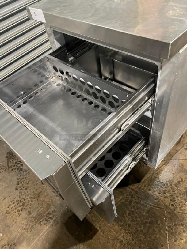Continental Commercial Stainless Steel 2 Drawer Undercounter Worktop Freezer! Model: SWF27 SN: 15560251! 115V 1 Phase! On Casters! - Image 5 of 11