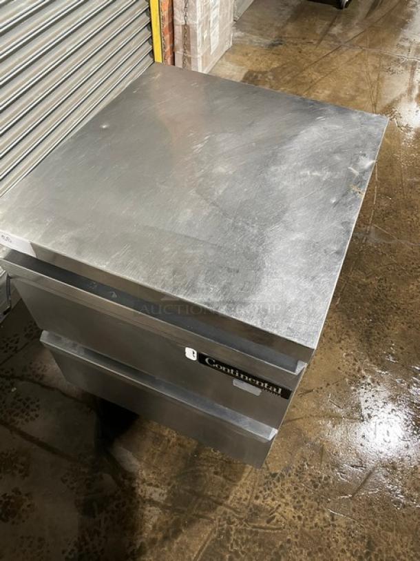 Continental Commercial Stainless Steel 2 Drawer Undercounter Worktop Freezer! Model: SWF27 SN: 15560251! 115V 1 Phase! On Casters! - Image 11 of 11