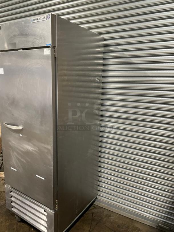 Beverage-Air Horizon Series Commercial Stainless Steel Solid Single Door Reach In Freezer! With Poly Coated Wire Racks! Model: HBF27-1 SN: 11511786! 115V 1 Phase! On Casters! - Image 2 of 10