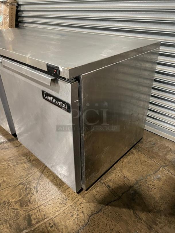 Continental Commercial Stainless Steel 2 Door Undercounter Worktop Freezer! With Poly Coated Wire Racks! Model: DL60 SN: 15763941! 115V 1 Phase! On Casters! - Image 2 of 10