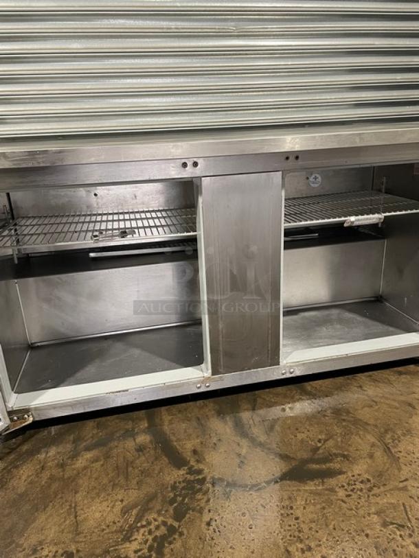 Continental Commercial Stainless Steel 2 Door Undercounter Worktop Freezer! With Poly Coated Wire Racks! Model: DL60 SN: 15763941! 115V 1 Phase! On Casters! - Image 5 of 10