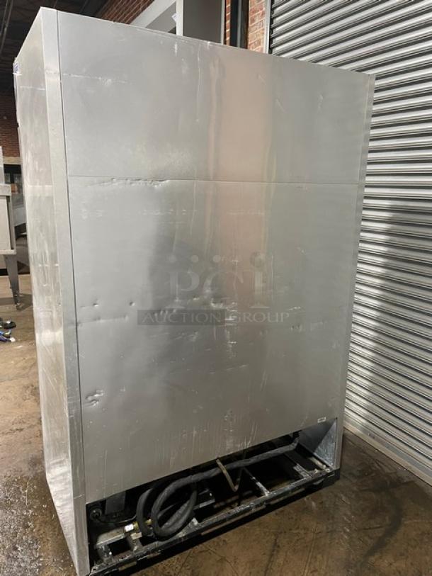 True Commercial Stainless Steel Solid 2 Door Reach In Freezer! With Poly Coated Wire Racks! Model: T-49 SN: 1-3548796! 115V 1 Phase! On Casters! - Image 3 of 9