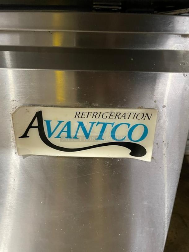 Avantco Commercial Stainless Steel 2 Door Refrigerated Bain Marie Style Mega Top Salad/Sandwich Prep Table! With Poly Coated Wire Racks! Model: 178SSPT60MHC SN: 9142130046! On Casters! - Image 10 of 11