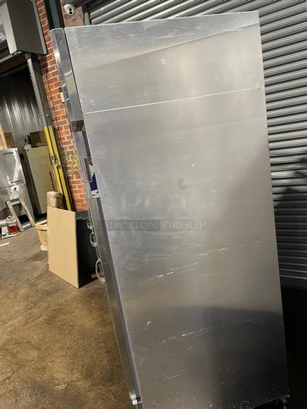 Continental Commercial Stainless Steel Solid 3 Door Reach In Freezer! With Poly Coated Wire Racks! Model: 3F SN: 15597395! 115/208-230V 1 Phase! On Casters! - Image 4 of 12