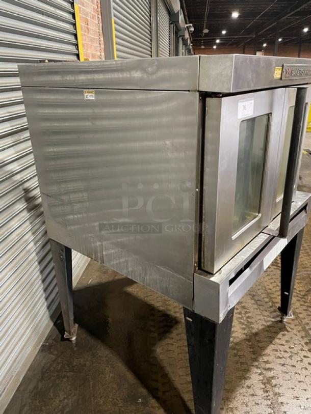 Bakers Pride Cyclone Series Commercial Stainless Steel Natural Gas Powered Single Stack Convection Oven! With Wire Oven Racks! On Legs! - Image 4 of 12