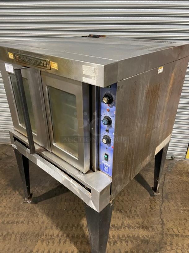 Bakers Pride Cyclone Series Commercial Stainless Steel Natural Gas Powered Single Stack Convection Oven! With Wire Oven Racks! On Legs! - Image 12 of 12