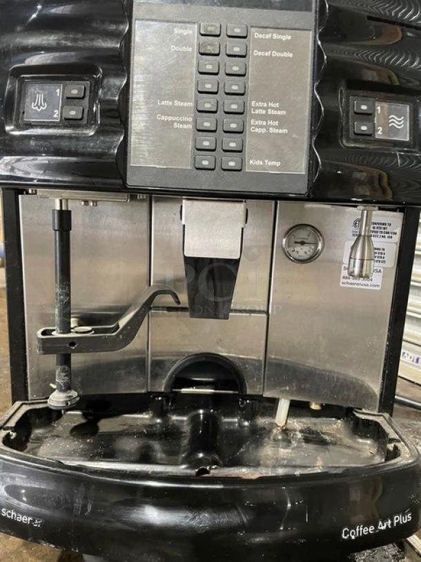 Schaerer Coffee Art Plus Series Commercial Countertop Super Automatic Coffee/Espresso Machine! Model: SCA-1 SN: 1617 325169! 240V 2 Phase! On Legs! - Image 7 of 11