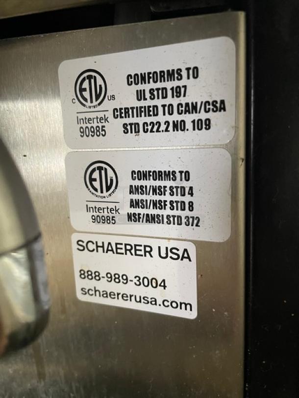 Schaerer Coffee Art Plus Series Commercial Countertop Super Automatic Coffee/Espresso Machine! Model: SCA-1 SN: 1617 325169! 240V 2 Phase! On Legs! - Image 8 of 11