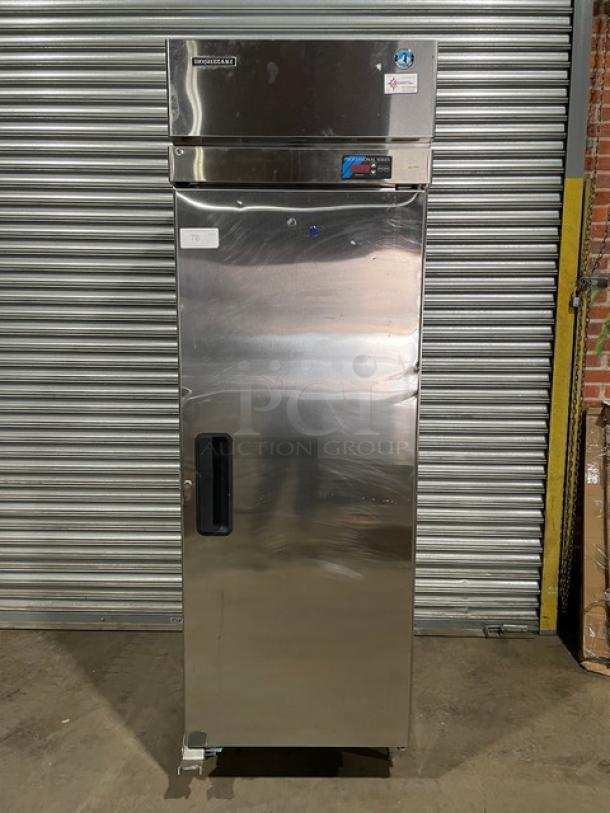 Hoshizaki Professional Series Commercial Stainless Steel Solid Single Door Reach In Freezer! With Poly Coated Wire Racks! Model: FH1-SSB SN: V50954B! 115V 1 Phase! On Legs! - Image 1 of 10