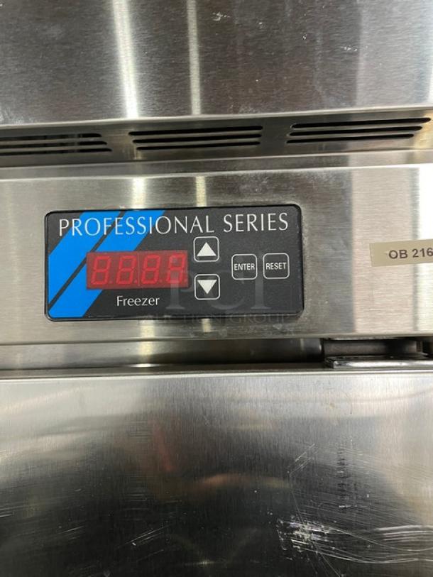 Hoshizaki Professional Series Commercial Stainless Steel Solid Single Door Reach In Freezer! With Poly Coated Wire Racks! Model: FH1-SSB SN: V50954B! 115V 1 Phase! On Legs! - Image 7 of 10