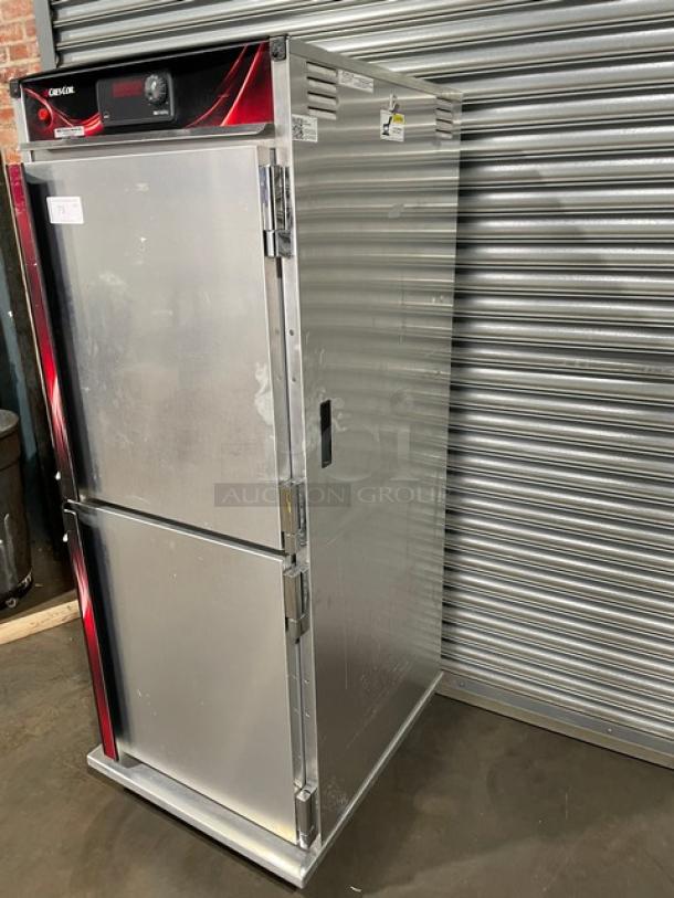 Cres Cor Commercial Stainless Steel Half Door Single Sectioned Insulted Mobile Hot Food Holding/Proofing Cabinet! With Built-In Pan Holding Racks! Model: H1381834D SN: HBF-J393514-10! 120V 1 Phase! On Casters! - Image 2 of 9