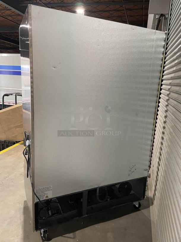 Avantco Commercial Stainless Steel Solid Double Swing Door Reach In Refrigerator! With Poly Coated Wire Racks! Model: 178A49RHC SN: 7527171321042095! 115V! On Casters! - Image 3 of 11