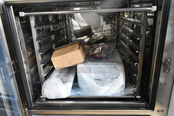 BRAND NEW SCRATCH AND DENT! 2018 Blodgett BLCT-62/CPE 2.06 Stainless Steel Commercial Electric Powered Combi Convection Oven w/ View Through Door and Metal Oven Racks. 208 Volts, 3 Phase. - Image 5 of 7
