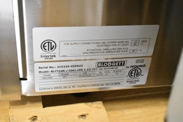 BRAND NEW SCRATCH AND DENT! 2024 Blodgett BLCT10E/CSII CPE 1.10 HE1 Stainless Steel Commercial Electric Powered Combi Convection Oven w/ View Through Door and Metal Oven Racks. 440/480 Volts, 3 Phase. - Image 5 of 5