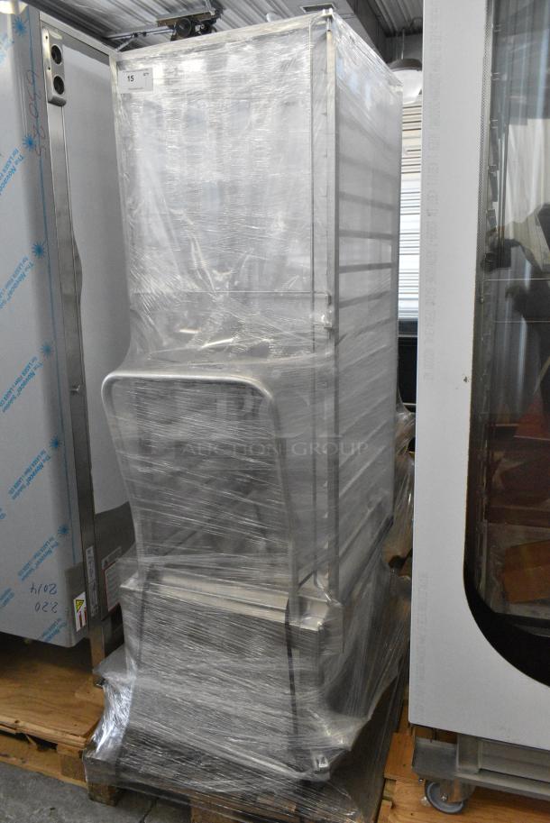BRAND NEW SCRATCH AND DENT! Blodgett Metal Pan Transport Roll In Oven Rack on Commercial Casters. - Image 1 of 4