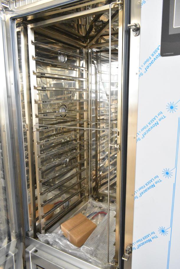 BRAND NEW SCRATCH AND DENT! 2016 Blodgett BCT-202/KPE 2.20 Stainless Steel Commercial Electric Powered Roll In Rack Combi Convection Oven w/ View Through Door and Metal Pan Transport Rack. 208 Volts, 3 Phase. - Image 5 of 7