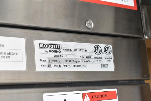 BRAND NEW SCRATCH AND DENT! 2016 Blodgett BCT-202/KPE 2.20 Stainless Steel Commercial Electric Powered Roll In Rack Combi Convection Oven w/ View Through Door and Metal Pan Transport Rack. 208 Volts, 3 Phase. - Image 7 of 7